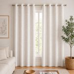 Cortina Jacquard de 140 x 229 cm Blanca con Diseño Texturizado