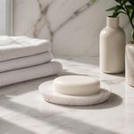 Set de 3 Accesorios para Baño Color Blanco con Rosado