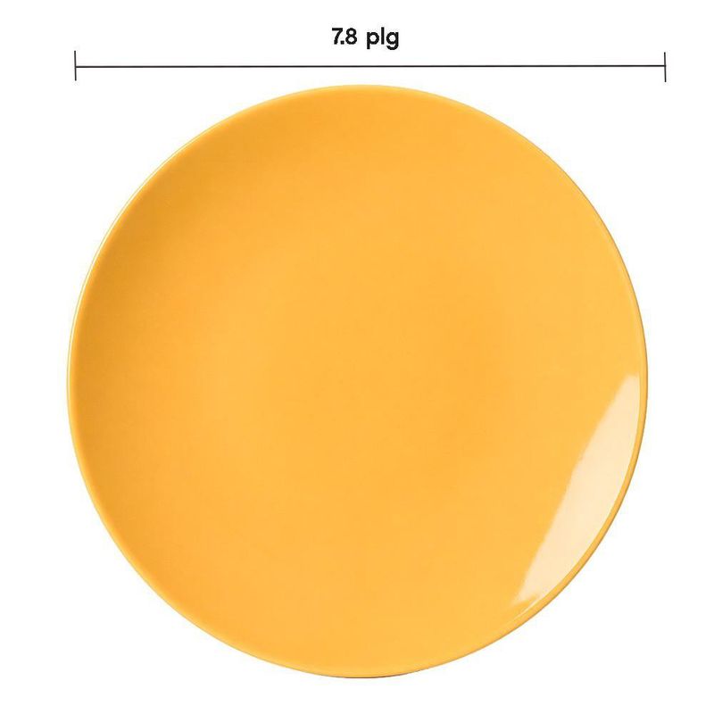 Plato para Postre de 7.8 Plg Color Amarillo