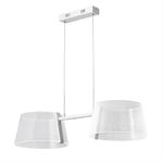 Lámpara Colgante LED 2 Pantallas de Acrílico Luz Cálida 24 W 1.20 Metros