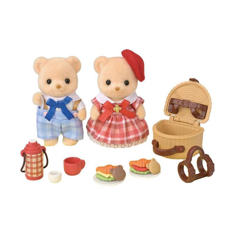 Set Hermanos Oso Galleta Picnic Delicioso Sylvanian Families con Accesorios