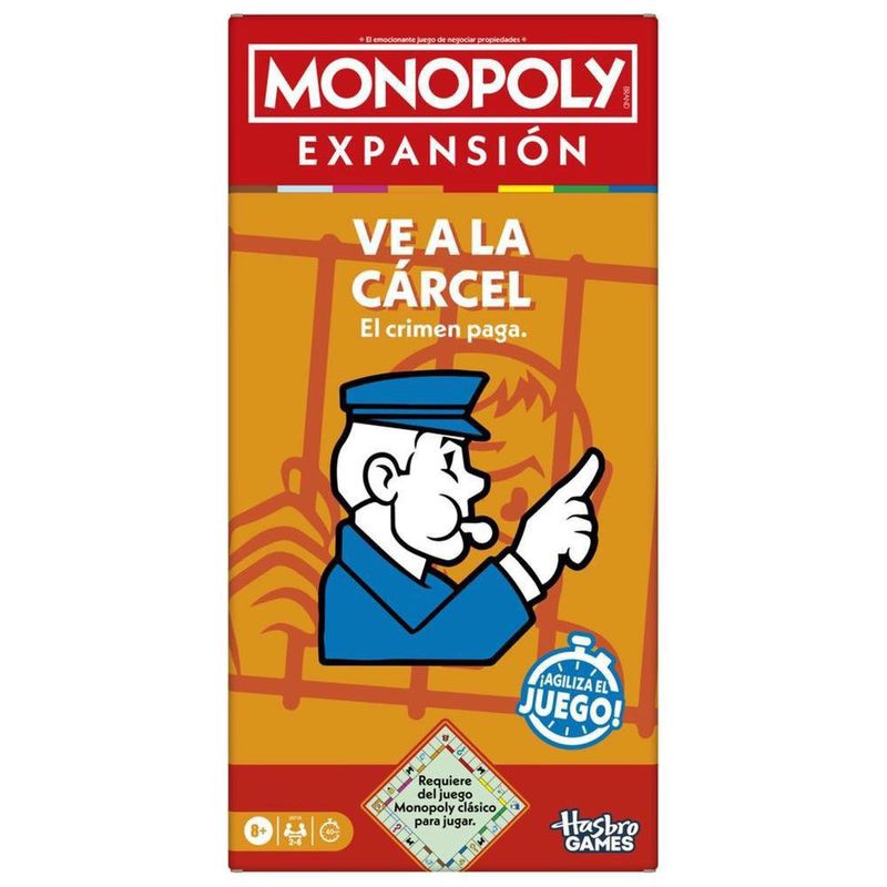 Expansión Monopoly Ve a la Cárcel para Juego Base, 2 a 6 Jugadores