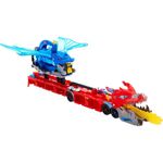 Hot Wheels City Ultimate Dual Dragon Transporter con 2 Dragones y 2 Carros
