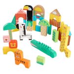 Bloques de la Jungla de Madera con 50 Piezas
