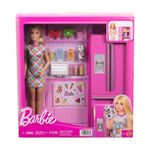 Set Barbie con Refrigerador, Muñeca y Accesorios de Cocina