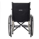 Silla de Ruedas Básica de Aluminio con Ruedas Sólidas 64 x 61 x 88 cm Gris y Negro