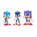 Set de 3 Figuras Sonic 35 Aniversario de 4 Plg con Sonic Clásico, Sonic y Sonic 16-Bit
