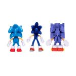 Set de 3 Figuras Sonic 35 Aniversario de 4 Plg con Sonic Clásico, Sonic y Sonic 16-Bit