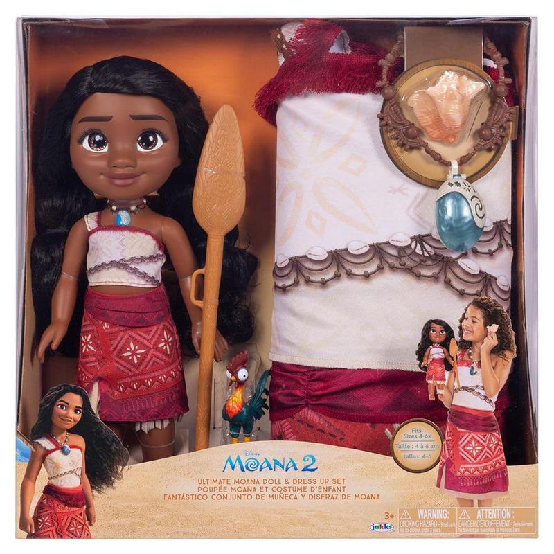 Set de Muñeca y Disfraz de Moana 2 con Accesorios, Talla 4-6 Años