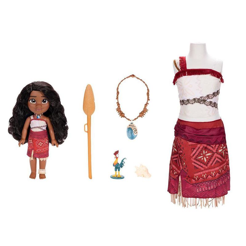 Set de Muñeca y Disfraz de Moana 2 con Accesorios, Talla 4-6 Años