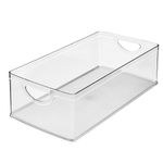 Organizador Apilable Transparente de 40.64 x 20.32 x 12.7 cm con Asas