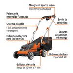 Cortadora de Grama Inalámbrica 40 V con 2 Baterías 4 Ah, Bolsa 30 Litros y Corte de 13 Plg