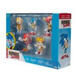 Set Clásico de 5 Figuras Sonic de 2.5 Plg con Sonic, Tails, Knuckles, Amy y Super Sonic