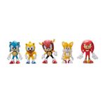 Set Clásico de 5 Figuras Sonic de 2.5 Plg con Sonic, Tails, Knuckles, Amy y Super Sonic