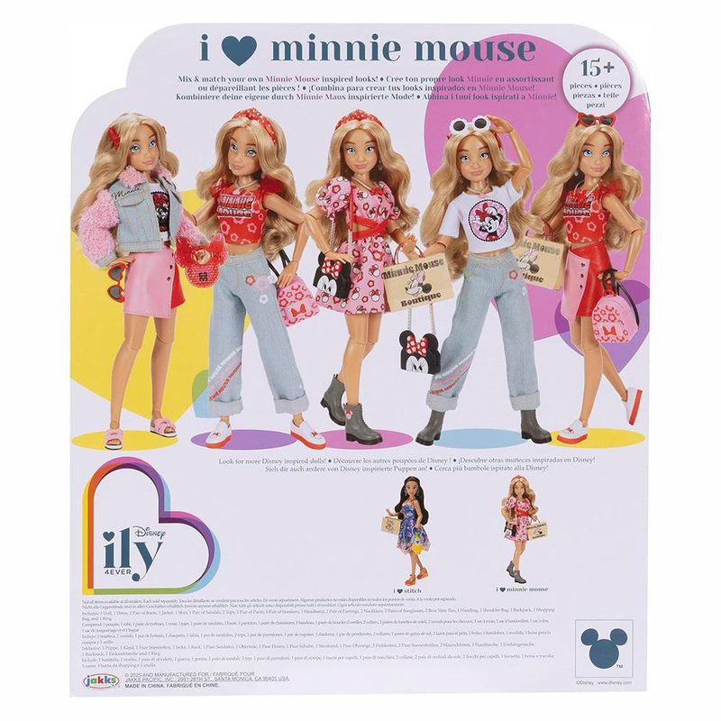 Muñeca ily 4EVER Inspirada en Minnie Mouse de 11.5 Plg con Set de Ropa y Accesorios