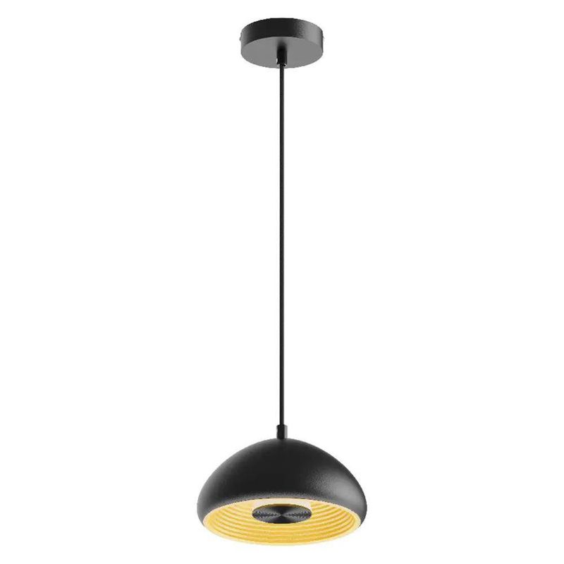 Lámpara Colgante LED de 15W Tipo Campana Luz Cálida Negra