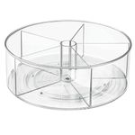 Organizador Giratorio Transparente de 29.21 x 29.21 x 11.13 cm para Compartimentos