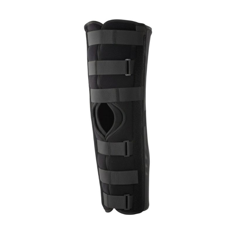 Inmovilizador de Rodilla de 20" con Tirantes Posteriores y Almohadilla Ajustable Color Negro
