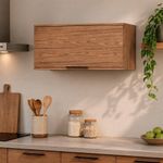 Gabinete Aéreo para Cocina Toscana de 1 Puerta 80 x 29 x 37 cm Color Café y Crema