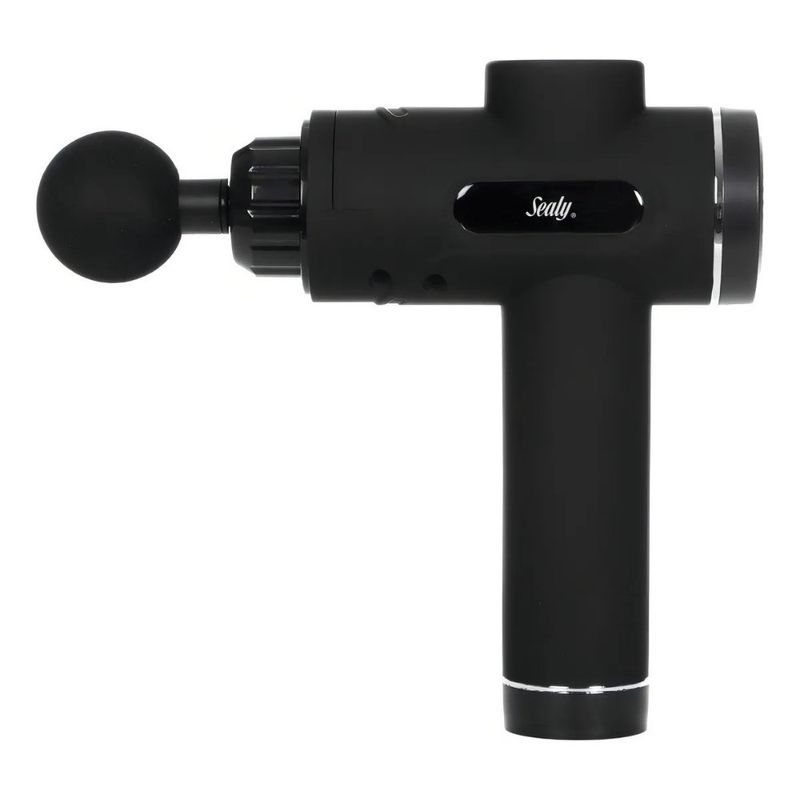 Pistola de Masaje de Percusión con 4 Cabezales y 6 Intensidades Color Negro