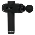 Pistola de Masaje de Percusión con 4 Cabezales y 6 Intensidades Color Negro
