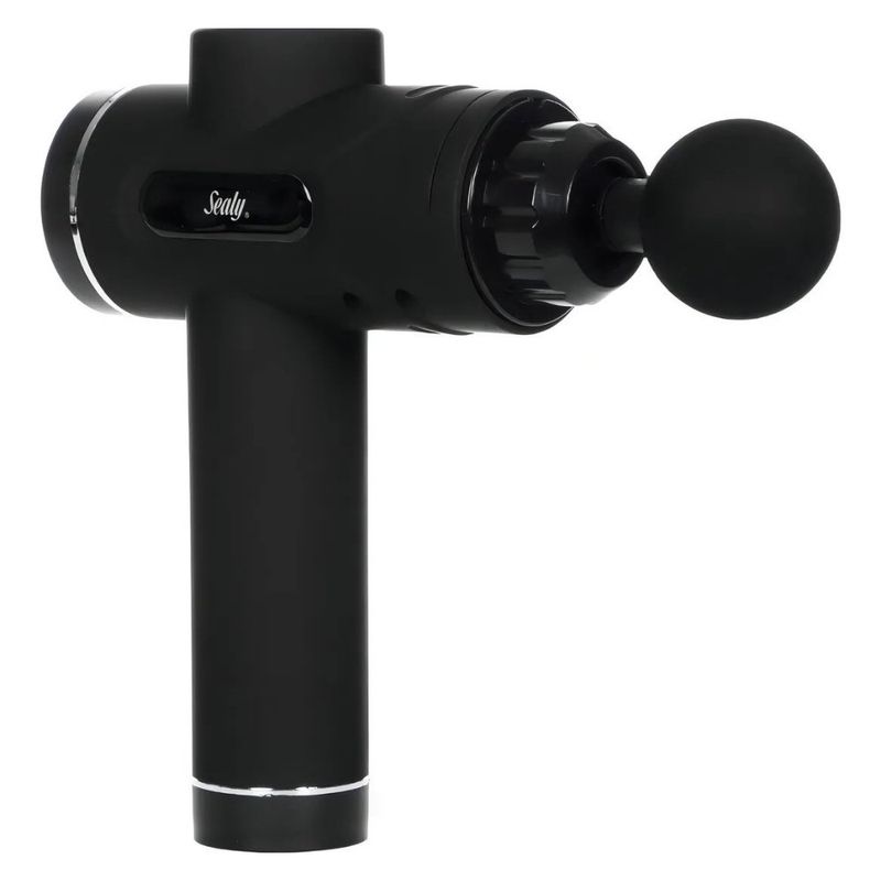 Pistola de Masaje de Percusión con 4 Cabezales y 6 Intensidades Color Negro