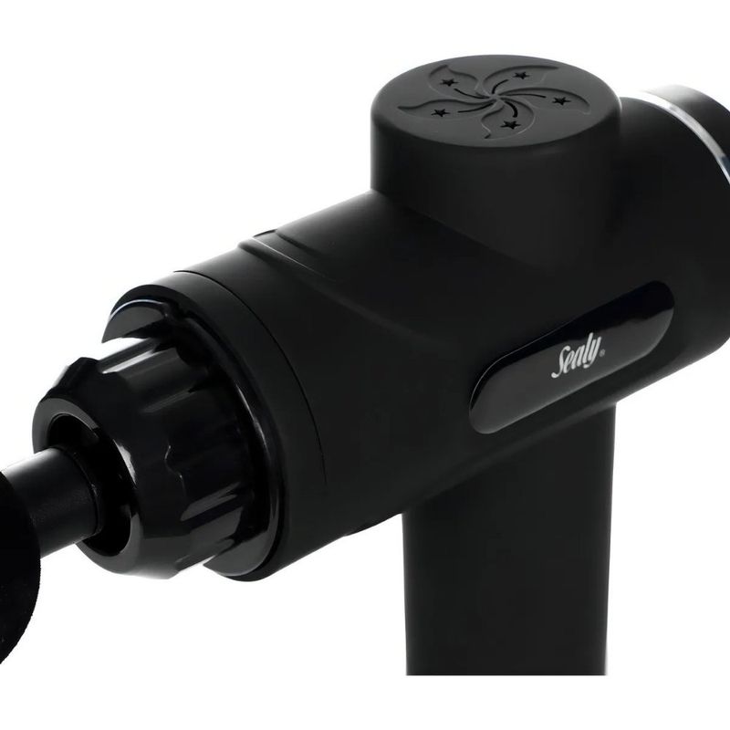 Pistola de Masaje de Percusión con 4 Cabezales y 6 Intensidades Color Negro