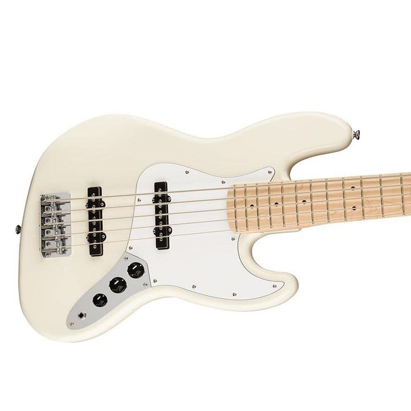 Bajo Electrico Squier Affinity Jazz Bass de 5 Cuerdas Color Blanco Crema