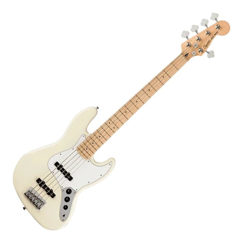 Bajo Electrico Squier Affinity Jazz Bass de 5 Cuerdas Color Blanco Crema