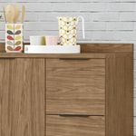 Gabinete Base para Cocina Toscana de 2 Puertas 120 cm Color Café