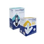Kit de Glucómetro con 50 Tiras Reactivas para Medición de Glucosa en Sangre Color Negro
