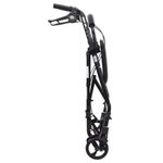 Andador Rollator de 4 Ruedas con Asiento Plegable y Frenos Manuales Color Negro