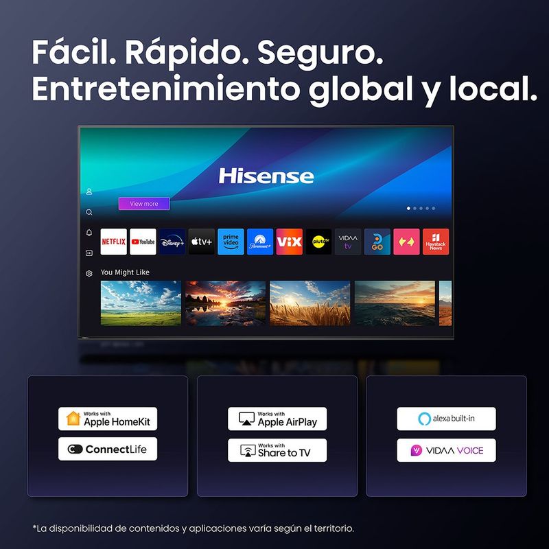 Televisor Smart de 43" QLED Ultra HD 4K