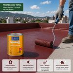 Impermeabilizante Aqualock 4000 de 1 Galón Color Rojo para Techos y Losas Mate