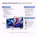 Televisor Smart A Pro de 43 Plg QLED Ultra HD 4K con Google TV