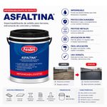 Impermeabilizante Asfáltico Asfaltina de 1 Galón Negro para Terrazas y Concreto