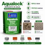 Repelente de Agua Aqualock Base Solvente de 1/4 Galón Color Transparente