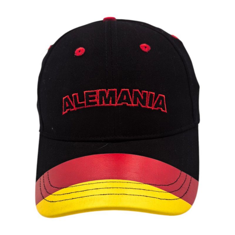 Gorra de Alemania con Cierre de Botón de 58 cm Color Negro, Rojo y Amarillo