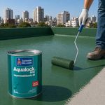 Impermeabilizante Aqualock 6000 AR de 1 Galón Color Verde para Paredes y Techos