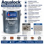 Bloqueador de Agua Aqualock de 1 Galón Color Extra White Mate 3 en 1