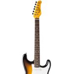 Guitarra Eléctrica Oscar Schmidt Tipo Stratocaster Color Negro a Café