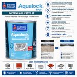 Impermeabilizante Aqualock 6000 AR de 1/4 Galón Color Blanco para Paredes y Techos