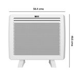 Calefactor de Panel Digital 15 m2 con Termostato y Programador Semanal de 1000 W Color Blanco