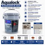 Bloqueador de Agua Aqualock de 5 Galones Color Extra White Mate 3 en 1