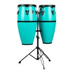 Congas Latin Percussion LP646D-SF de 10 y 11 Plg Color Aqua