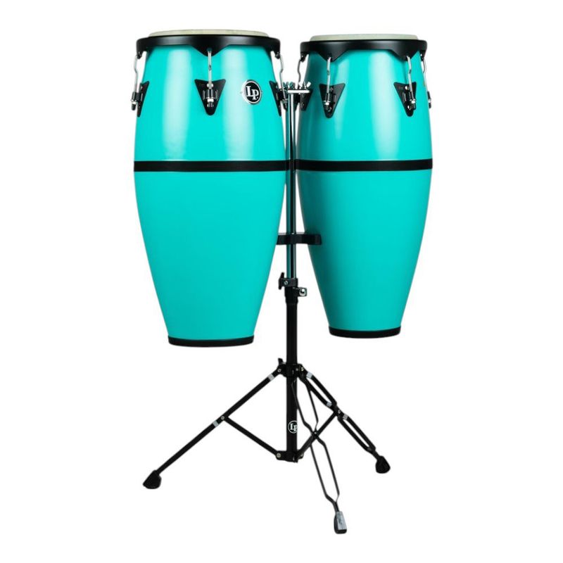 Congas Latin Percussion LP646D-SF de 10 y 11 Plg Color Aqua
