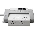 Protector de Sobretensiones con 4 Salidas CA, Teléfono y LAN Gris Claro