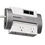 Protector de Sobretensiones con 4 Salidas CA, Teléfono y LAN Gris Claro