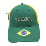 Gorra de Brasil con Cierre de Botón de 58 cm Color Verde, Amarillo y Azul