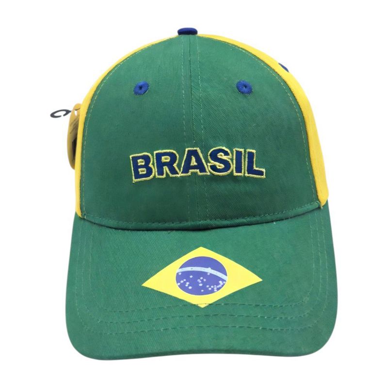 Gorra de Brasil con Cierre de Botón de 58 cm Color Verde, Amarillo y Azul